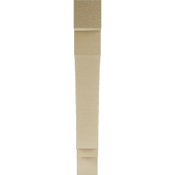 Ekena Millwork - BKTUR035X26X26IMP05RCPR - Timberthane Faux Wood Imperial Style Bracket, Block Ends, 3 1/2"W x 26"D x 26"H, Primed Tan