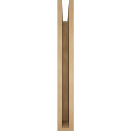 Ekena Millwork - BKTUR035X28X28IMP05RCPR - Timberthane Faux Wood Imperial Style Bracket, Block Ends, 3 1/2"W x 28"D x 28"H, Primed Tan