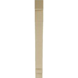 Ekena Millwork - BKTUR035X28X36IMP05RCPR - Timberthane Faux Wood Imperial Style Bracket, Block Ends, 3 1/2"W x 28"D x 36"H, Primed Tan