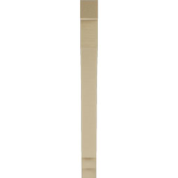 Ekena Millwork - BKTUR035X28X40IMP05RCPR - Timberthane Faux Wood Imperial Style Bracket, Block Ends, 3 1/2"W x 28"D x 40"H, Primed Tan