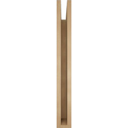 Ekena Millwork - BKTUR035X30X30IMP05RCPR - Timberthane Faux Wood Imperial Style Bracket, Block Ends, 3 1/2"W x 30"D x 30"H, Primed Tan