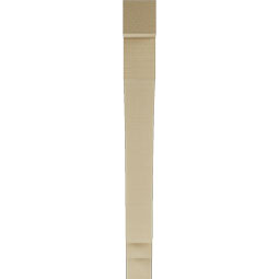 Ekena Millwork - BKTUR035X30X34IMP05RCPR - Timberthane Faux Wood Imperial Style Bracket, Block Ends, 3 1/2"W x 30"D x 34"H, Primed Tan