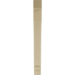 Ekena Millwork - BKTUR035X30X36IMP05RCPR - Timberthane Faux Wood Imperial Style Bracket, Block Ends, 3 1/2"W x 30"D x 36"H, Primed Tan