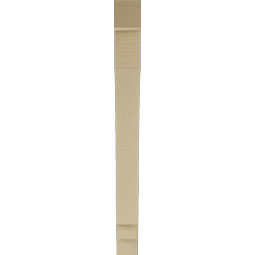 Ekena Millwork - BKTUR035X30X38IMP05RCPR - Timberthane Faux Wood Imperial Style Bracket, Block Ends, 3 1/2"W x 30"D x 38"H, Primed Tan