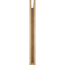 Ekena Millwork - BKTUR035X30X38IMP05RCPR - Timberthane Faux Wood Imperial Style Bracket, Block Ends, 3 1/2"W x 30"D x 38"H, Primed Tan