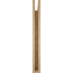 Ekena Millwork - BKTUR035X32X32IMP05RCPR - Timberthane Faux Wood Imperial Style Bracket, Block Ends, 3 1/2"W x 32"D x 32"H, Primed Tan