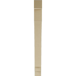Ekena Millwork - BKTUR035X32X38IMP05RCPR - Timberthane Faux Wood Imperial Style Bracket, Block Ends, 3 1/2"W x 32"D x 38"H, Primed Tan