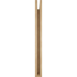 Ekena Millwork - BKTUR035X32X38IMP05RCPR - Timberthane Faux Wood Imperial Style Bracket, Block Ends, 3 1/2"W x 32"D x 38"H, Primed Tan
