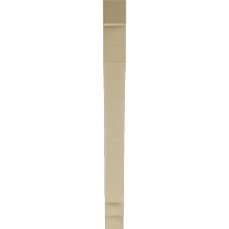 Ekena Millwork - BKTUR035X32X40IMP05RCPR - Timberthane Faux Wood Imperial Style Bracket, Block Ends, 3 1/2"W x 32"D x 40"H, Primed Tan