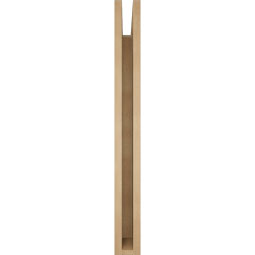 Ekena Millwork - BKTUR035X34X34IMP05RCPR - Timberthane Faux Wood Imperial Style Bracket, Block Ends, 3 1/2"W x 34"D x 34"H, Primed Tan