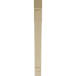 Ekena Millwork - BKTUR035X34X38IMP05RCPR - Timberthane Faux Wood Imperial Style Bracket, Block Ends, 3 1/2"W x 34"D x 38"H, Primed Tan