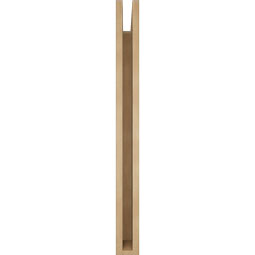 Ekena Millwork - BKTUR035X34X38IMP05RCPR - Timberthane Faux Wood Imperial Style Bracket, Block Ends, 3 1/2"W x 34"D x 38"H, Primed Tan