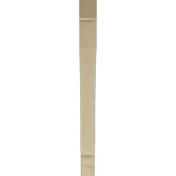 Ekena Millwork - BKTUR035X34X40IMP05RCPR - Timberthane Faux Wood Imperial Style Bracket, Block Ends, 3 1/2"W x 34"D x 40"H, Primed Tan