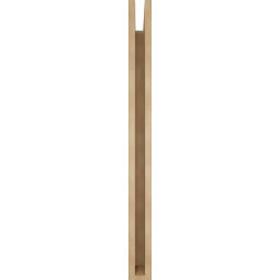 Ekena Millwork - BKTUR035X34X42IMP05RCPR - Timberthane Faux Wood Imperial Style Bracket, Block Ends, 3 1/2"W x 34"D x 42"H, Primed Tan