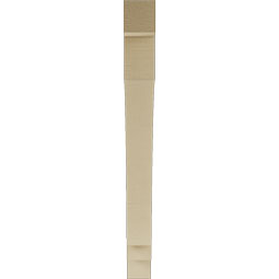 Ekena Millwork - BKTUR035X36X36IMP05RCPR - Timberthane Faux Wood Imperial Style Bracket, Block Ends, 3 1/2"W x 36"D x 36"H, Primed Tan