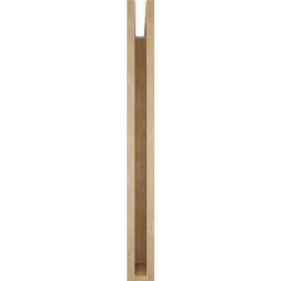Ekena Millwork - BKTUR035X36X36IMP05RCPR - Timberthane Faux Wood Imperial Style Bracket, Block Ends, 3 1/2"W x 36"D x 36"H, Primed Tan
