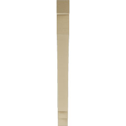 Ekena Millwork - BKTUR035X36X40IMP05RCPR - Timberthane Faux Wood Imperial Style Bracket, Block Ends, 3 1/2"W x 36"D x 40"H, Primed Tan