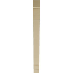 Ekena Millwork - BKTUR035X36X42IMP05RCPR - Timberthane Faux Wood Imperial Style Bracket, Block Ends, 3 1/2"W x 36"D x 42"H, Primed Tan
