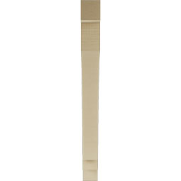 Ekena Millwork - BKTUR035X38X38IMP05RCPR - Timberthane Faux Wood Imperial Style Bracket, Block Ends, 3 1/2"W x 38"D x 38"H, Primed Tan
