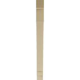 Ekena Millwork - BKTUR035X38X42IMP05RCPR - Timberthane Faux Wood Imperial Style Bracket, Block Ends, 3 1/2"W x 38"D x 42"H, Primed Tan
