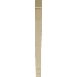 Ekena Millwork - BKTUR035X40X44IMP05RCPR - Timberthane Faux Wood Imperial Style Bracket, Block Ends, 3 1/2"W x 40"D x 44"H, Primed Tan