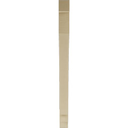Ekena Millwork - BKTUR035X44X48IMP05RCPR - Timberthane Faux Wood Imperial Style Bracket, Block Ends, 3 1/2"W x 44"D x 48"H, Primed Tan