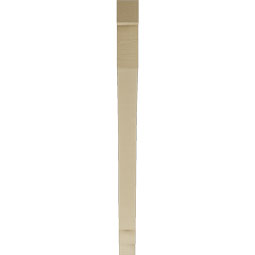 Ekena Millwork - BKTUR035X48X48IMP05RCPR - Timberthane Faux Wood Imperial Style Bracket, Block Ends, 3 1/2"W x 48"D x 48"H, Primed Tan