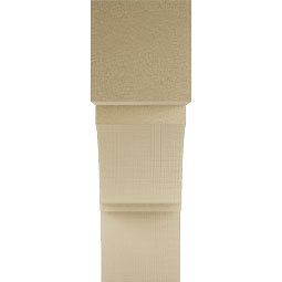 Ekena Millwork - BKTUR055X18X18IMP05RCPR - Timberthane Faux Wood Imperial Style Bracket, Block Ends, 5 1/2"W x 18"D x 18"H, Primed Tan