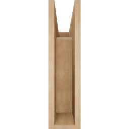 Ekena Millwork - BKTUR055X18X22IMP05RCPR - Timberthane Faux Wood Imperial Style Bracket, Block Ends, 5 1/2"W x 18"D x 22"H, Primed Tan