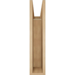 Ekena Millwork - BKTUR055X18X26IMP05RCPR - Timberthane Faux Wood Imperial Style Bracket, Block Ends, 5 1/2"W x 18"D x 26"H, Primed Tan