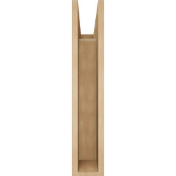 Ekena Millwork - BKTUR055X18X30IMP05RCPR - Timberthane Faux Wood Imperial Style Bracket, Block Ends, 5 1/2"W x 18"D x 30"H, Primed Tan