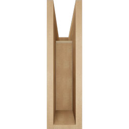 Ekena Millwork - BKTUR055X20X20IMP05RCPR - Timberthane Faux Wood Imperial Style Bracket, Block Ends, 5 1/2"W x 20"D x 20"H, Primed Tan
