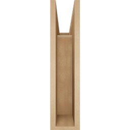 Ekena Millwork - BKTUR055X20X24IMP05RCPR - Timberthane Faux Wood Imperial Style Bracket, Block Ends, 5 1/2"W x 20"D x 24"H, Primed Tan