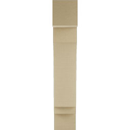 Ekena Millwork - BKTUR055X20X32IMP05RCPR - Timberthane Faux Wood Imperial Style Bracket, Block Ends, 5 1/2"W x 20"D x 32"H, Primed Tan