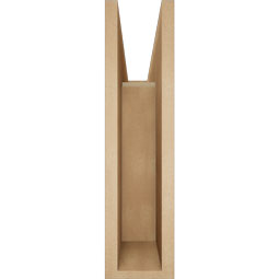 Ekena Millwork - BKTUR055X22X22IMP05RCPR - Timberthane Faux Wood Imperial Style Bracket, Block Ends, 5 1/2"W x 22"D x 22"H, Primed Tan