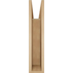 Ekena Millwork - BKTUR055X22X26IMP05RCPR - Timberthane Faux Wood Imperial Style Bracket, Block Ends, 5 1/2"W x 22"D x 26"H, Primed Tan
