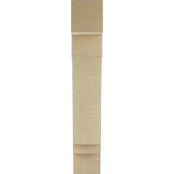 Ekena Millwork - BKTUR055X22X34IMP05RCPR - Timberthane Faux Wood Imperial Style Bracket, Block Ends, 5 1/2"W x 22"D x 34"H, Primed Tan