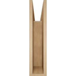 Ekena Millwork - BKTUR055X24X24IMP05RCPR - Timberthane Faux Wood Imperial Style Bracket, Block Ends, 5 1/2"W x 24"D x 24"H, Primed Tan