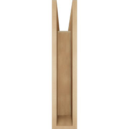 Ekena Millwork - BKTUR055X24X28IMP05RCPR - Timberthane Faux Wood Imperial Style Bracket, Block Ends, 5 1/2"W x 24"D x 28"H, Primed Tan