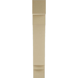 Ekena Millwork - BKTUR055X24X36IMP05RCPR - Timberthane Faux Wood Imperial Style Bracket, Block Ends, 5 1/2"W x 24"D x 36"H, Primed Tan