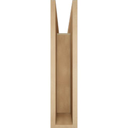 Ekena Millwork - BKTUR055X26X26IMP05RCPR - Timberthane Faux Wood Imperial Style Bracket, Block Ends, 5 1/2"W x 26"D x 26"H, Primed Tan