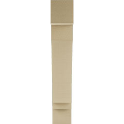 Ekena Millwork - BKTUR055X26X34IMP05RCPR - Timberthane Faux Wood Imperial Style Bracket, Block Ends, 5 1/2"W x 26"D x 34"H, Primed Tan
