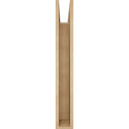 Ekena Millwork - BKTUR055X28X40IMP05RCPR - Timberthane Faux Wood Imperial Style Bracket, Block Ends, 5 1/2"W x 28"D x 40"H, Primed Tan