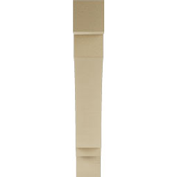 Ekena Millwork - BKTUR055X32X36IMP05RCPR - Timberthane Faux Wood Imperial Style Bracket, Block Ends, 5 1/2"W x 32"D x 36"H, Primed Tan