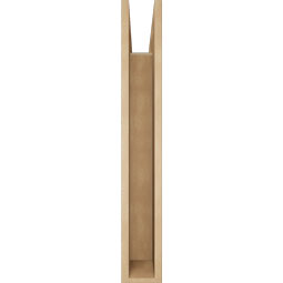 Ekena Millwork - BKTUR055X32X38IMP05RCPR - Timberthane Faux Wood Imperial Style Bracket, Block Ends, 5 1/2"W x 32"D x 38"H, Primed Tan
