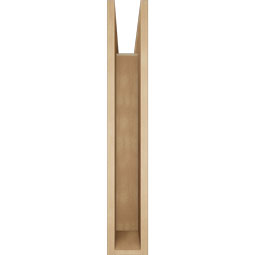 Ekena Millwork - BKTUR055X34X34IMP05RCPR - Timberthane Faux Wood Imperial Style Bracket, Block Ends, 5 1/2"W x 34"D x 34"H, Primed Tan