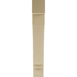 Ekena Millwork - BKTUR055X34X38IMP05RCPR - Timberthane Faux Wood Imperial Style Bracket, Block Ends, 5 1/2"W x 34"D x 38"H, Primed Tan