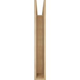 Ekena Millwork - BKTUR055X34X38IMP05RCPR - Timberthane Faux Wood Imperial Style Bracket, Block Ends, 5 1/2"W x 34"D x 38"H, Primed Tan
