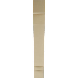 Ekena Millwork - BKTUR055X34X40IMP05RCPR - Timberthane Faux Wood Imperial Style Bracket, Block Ends, 5 1/2"W x 34"D x 40"H, Primed Tan