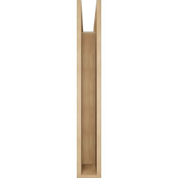 Ekena Millwork - BKTUR055X34X40IMP05RCPR - Timberthane Faux Wood Imperial Style Bracket, Block Ends, 5 1/2"W x 34"D x 40"H, Primed Tan
